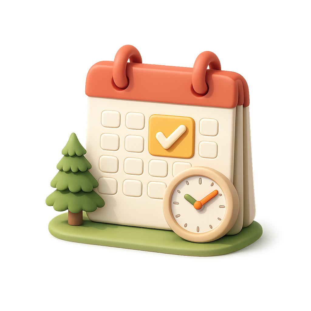 Booking calendar with confirmed reservation